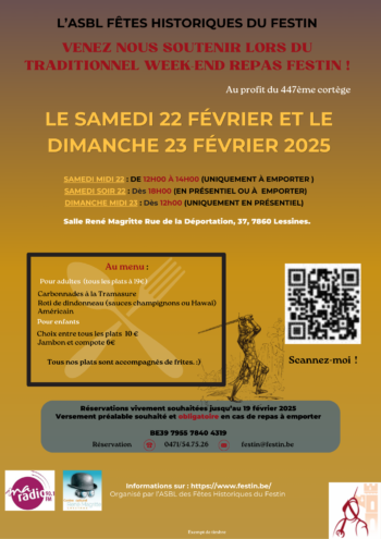 Repas du Festin – 22 et 23 février 2025